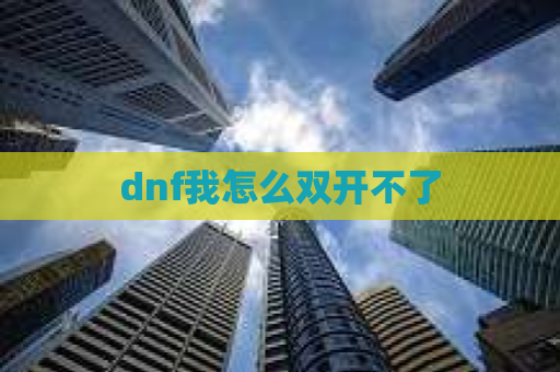 dnf我怎么双开不了