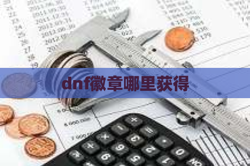 dnf徽章哪里获得