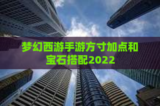 梦幻西游手游方寸加点和宝石搭配2022