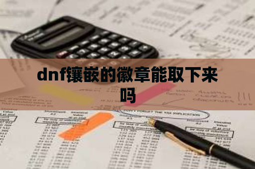 dnf镶嵌的徽章能取下来吗